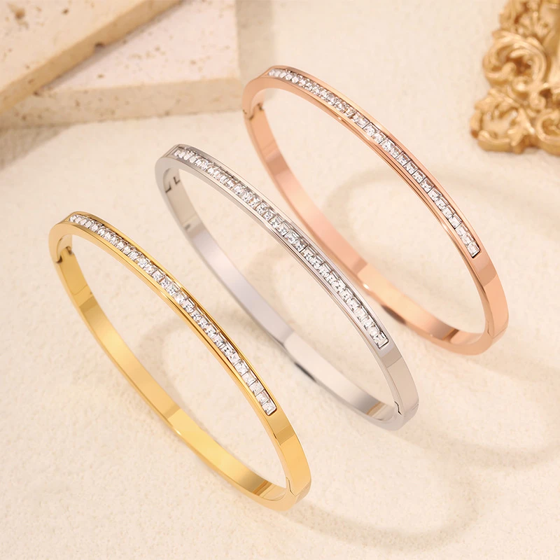 Slim Crystal Bangle