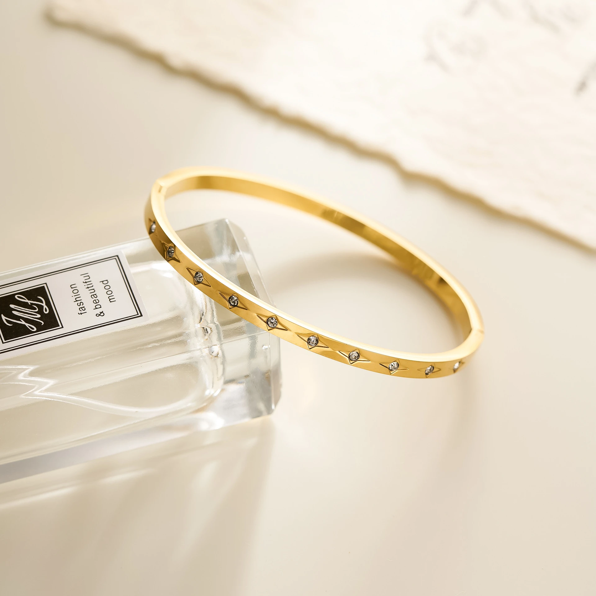 Celeste Stud Gold Bangle
