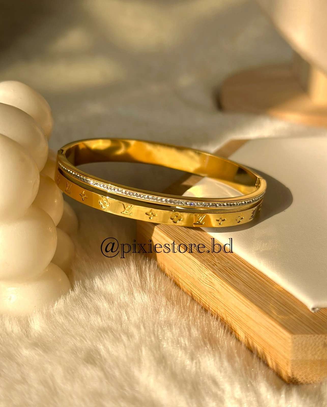 LV Double Line Bangle