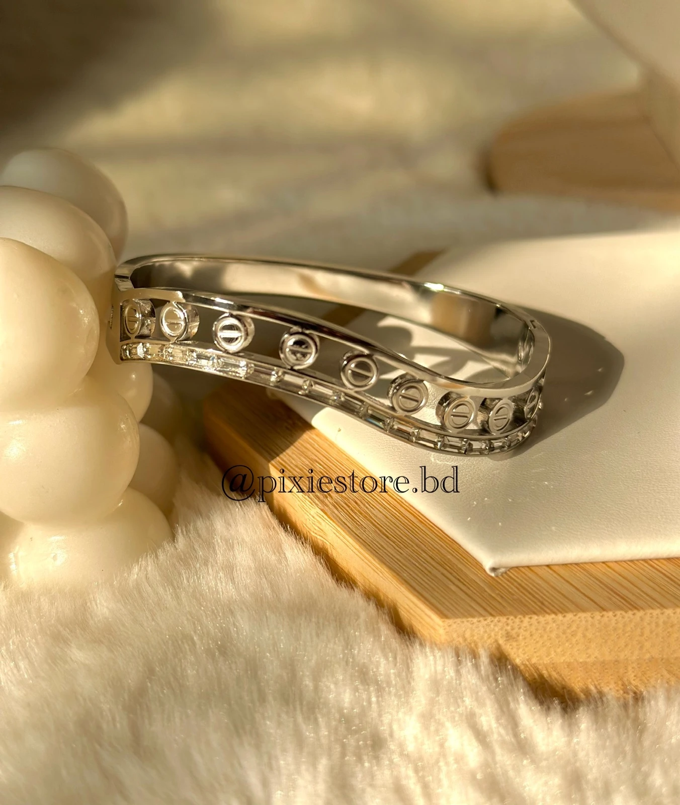 Screw Luxe Silver Bangle